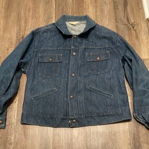 Vintage 1970s JCPenney Super Denim Jacket Blue Jean Size Medium